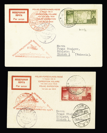 1930-32, Six Zeppelin covers from Germany, Russia and