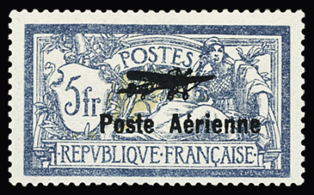 N°1 et 2 2f orange et vert-bleu, et 5f bleu et chamois, neuf **, bon centrage, TB, rare ainsi