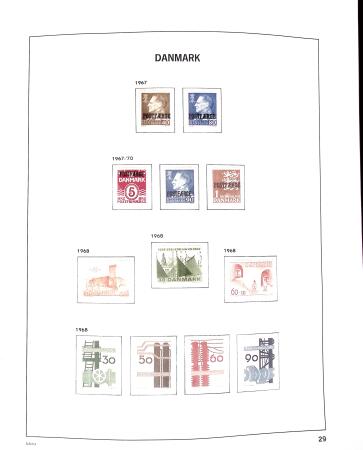 1851-1992 Mint (used in the classic period) collection in DAVO album, also Airmails, min.sheets, plus Feroe 1975-91 & Greenland 1935-92 & a few Danish Westindies, very fine