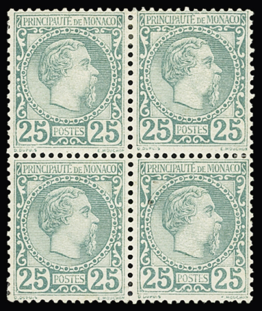 N°6 25c. vert, neuf avec trace de charnière légère