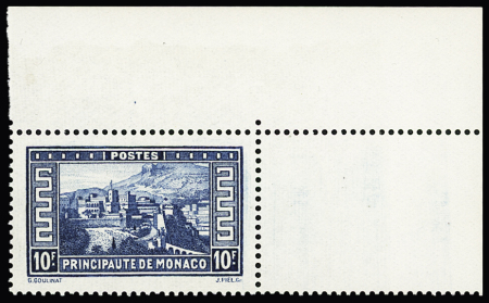 N°133 10f. bleu, neuf sans trace de charnière avec