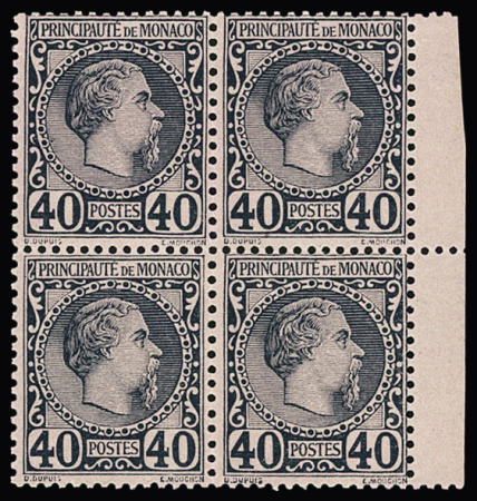 N°7 40c. bleu sur rose, neuf sans trace de charnière,