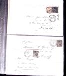 +38 lettres au type SAGE dont affts multicolores, entiers,