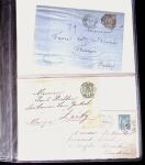 +38 lettres au type SAGE dont affts multicolores, entiers,