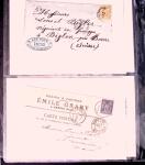 +38 lettres au type SAGE dont affts multicolores, entiers,