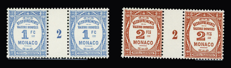 Taxe N°27/28, en paire avec millésime 2, neuf **.