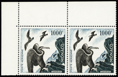 PA N°68/68a 1000f. bleu et brun-noir, variété e