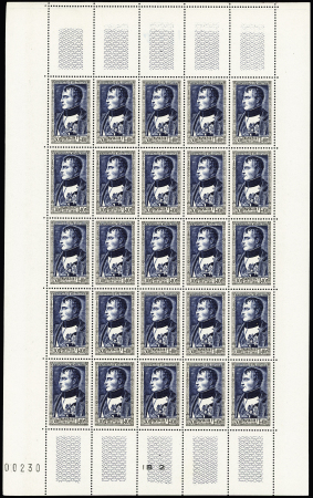N°891/896, Célébrités Françaises en feuilles de