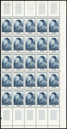 N°1027/1032, Célébrités Françaises en feuilles