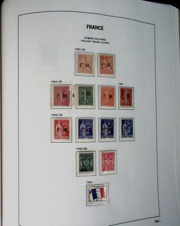 1849-1992, Collection de timbres neufs de France (oblitérés