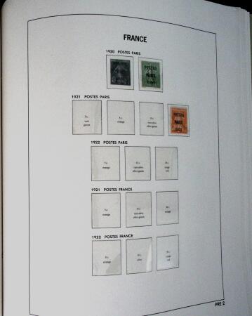 1849-1992, Collection de timbres neufs de France (oblitérés