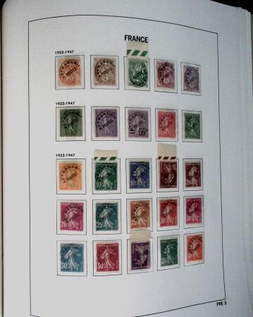 1849-1992, Collection de timbres neufs de France (oblitérés