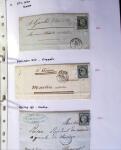1849-1955, 218 lettres et cartes avec timbres seuls,