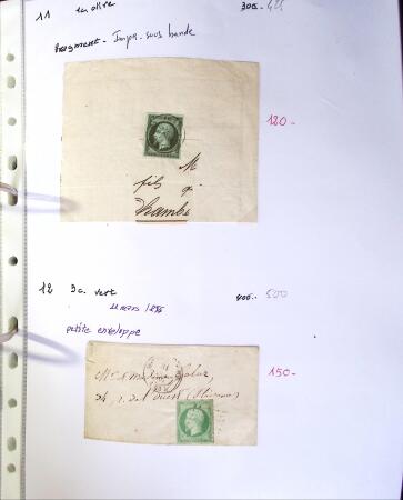 1849-1955, 218 lettres et cartes avec timbres seuls,