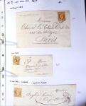 1849-1955, 218 lettres et cartes avec timbres seuls,
