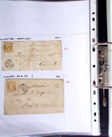 1849-1955, 218 lettres et cartes avec timbres seuls,