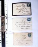 1849-1955, 218 lettres et cartes avec timbres seuls,