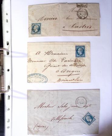 1849-1955, 218 lettres et cartes avec timbres seuls,