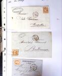 1849-1955, 218 lettres et cartes avec timbres seuls,