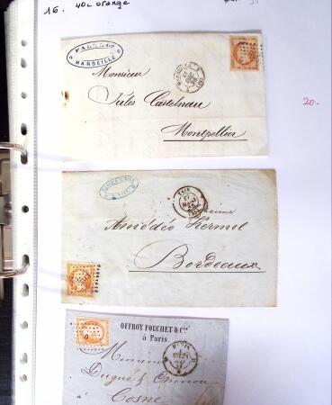 1849-1955, 218 lettres et cartes avec timbres seuls,