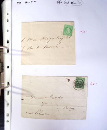 1849-1955, 218 lettres et cartes avec timbres seuls,