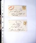 1849-1955, 218 lettres et cartes avec timbres seuls,