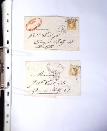 1849-1955, 218 lettres et cartes avec timbres seuls,