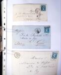 1849-1955, 218 lettres et cartes avec timbres seuls,