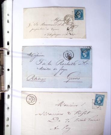1849-1955, 218 lettres et cartes avec timbres seuls,