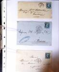 1849-1955, 218 lettres et cartes avec timbres seuls,