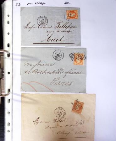 1849-1955, 218 lettres et cartes avec timbres seuls,