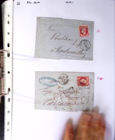 1849-1955, 218 lettres et cartes avec timbres seuls,