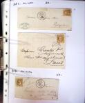 1849-1955, 218 lettres et cartes avec timbres seuls,