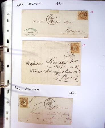 1849-1955, 218 lettres et cartes avec timbres seuls,