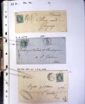 1849-1955, 218 lettres et cartes avec timbres seuls,