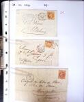 1849-1955, 218 lettres et cartes avec timbres seuls,