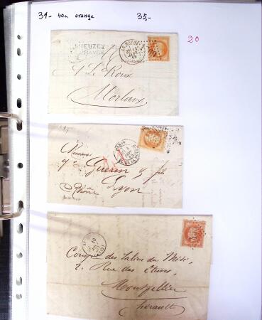 1849-1955, 218 lettres et cartes avec timbres seuls,
