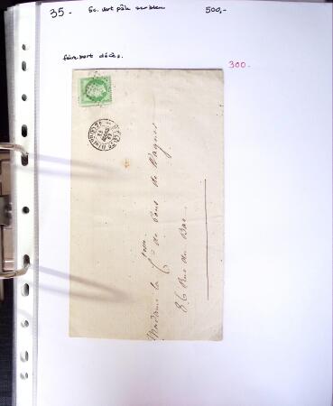 1849-1955, 218 lettres et cartes avec timbres seuls,