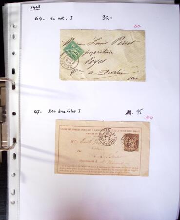 1849-1955, 218 lettres et cartes avec timbres seuls,