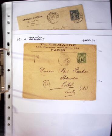 1849-1955, 218 lettres et cartes avec timbres seuls,