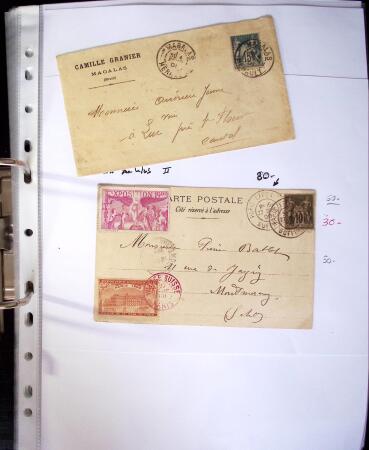 1849-1955, 218 lettres et cartes avec timbres seuls,