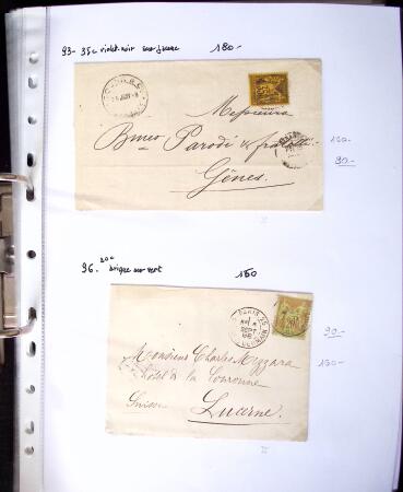 1849-1955, 218 lettres et cartes avec timbres seuls,