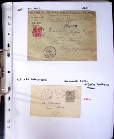 1849-1955, 218 lettres et cartes avec timbres seuls,