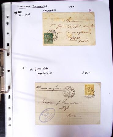 1849-1955, 218 lettres et cartes avec timbres seuls,