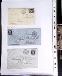 1849-1955, 218 lettres et cartes avec timbres seuls,