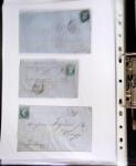 1849-1955, 218 lettres et cartes avec timbres seuls,