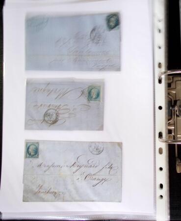 1849-1955, 218 lettres et cartes avec timbres seuls,