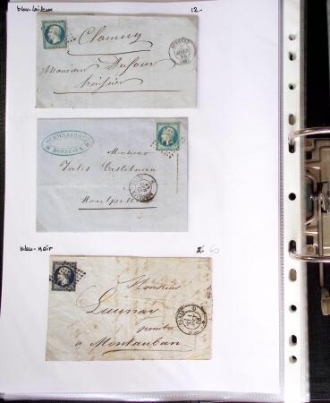 1849-1955, 218 lettres et cartes avec timbres seuls,