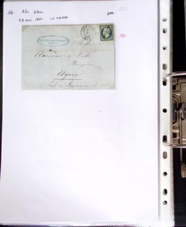 1849-1955, 218 lettres et cartes avec timbres seuls,