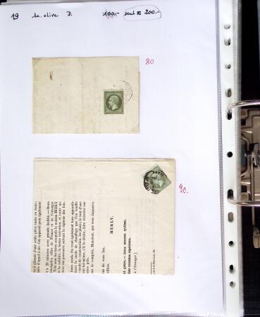 1849-1955, 218 lettres et cartes avec timbres seuls,